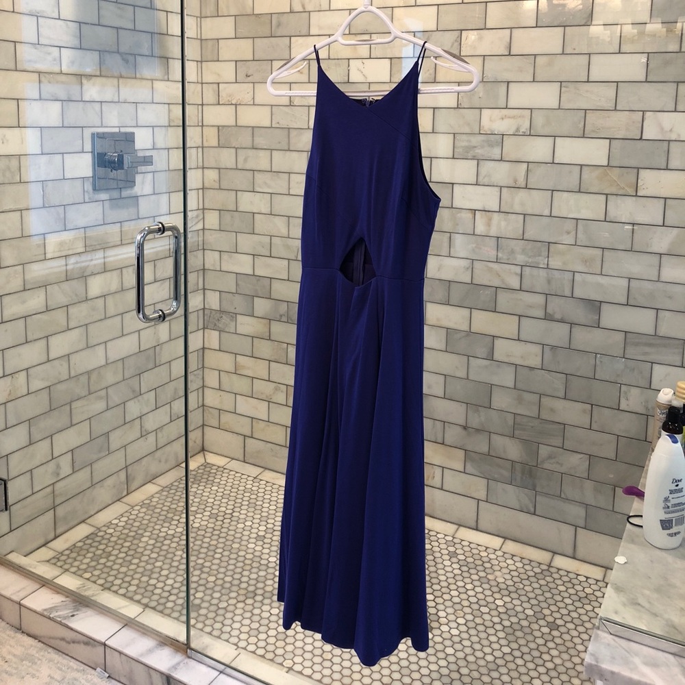 Royal blue, cutout dress.